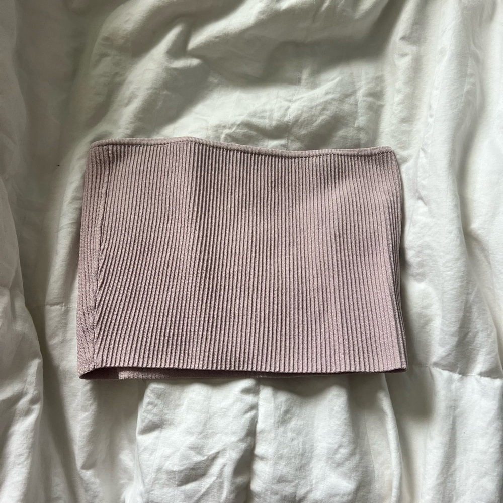 Ribbed Mauve Tube Top
